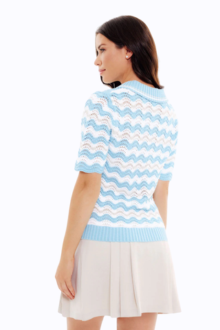 Twiggy Knit Sweater - Ocean Waves