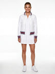 Active Track Jacket - White/Navy/Scarlet, front