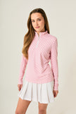 Georgia Ice Long Sleeve in Deco Blush with mock collar — GGBlue