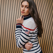 Georgie Sweater - White/Navy