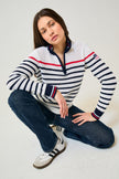 Georgie Sweater - White/Navy