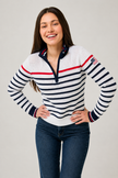 Georgie Sweater - White/Navy