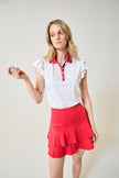 Harper Luxe in White/Scarlet — GGBlue
