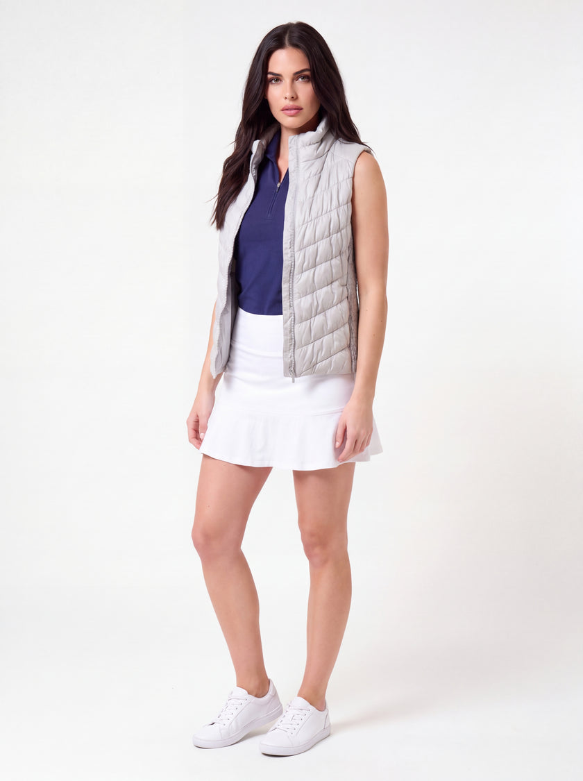 Heritage Vest - Grey, three-quarter front view