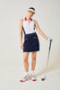 Jamie Sleeveless in White/Navy — GGBlue
