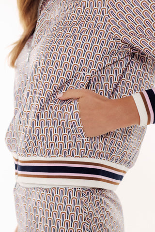 Margaux Bomber - White/Royale