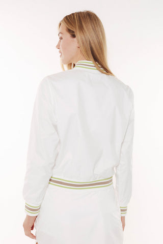 Margaux Bomber - White/Royale