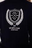 Varsity Zip-up Cardigan-Black/White