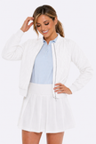 Quilted Bomber - White