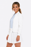 Quilted Bomber - White